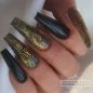 Preview: Dunkel Grün Dunkelgrün Gold Herbstnägel Autumn Nageldesign Ideen Nägelideen passende Muster Herbst